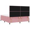 vidaXL Cama Box Spring LED com colch&atilde;o Rosa 180 x 200 cm tecido