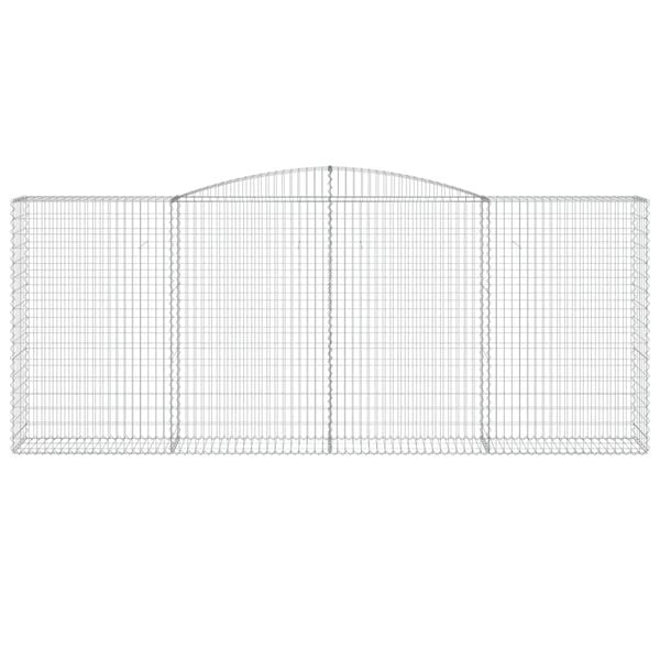 vidaXL Cestos gabi&atilde;o arqueados 15 pcs 400x50x160/180 ferro galvanizado