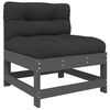 vidaXL 6 pcs conjunto lounge jardim c/ almofad&otilde;es madeira maci&ccedil;a cinza