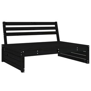 vidaXL Sof&aacute; de centro para jardim 120x80 cm pinho maci&ccedil;o preto