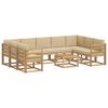 vidaXL Conjunto de Sof&aacute;s para Exterior 10 unid. Branco e Bege