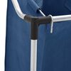 vidaXL Separador de roupa suja com 4 sacos aço azul