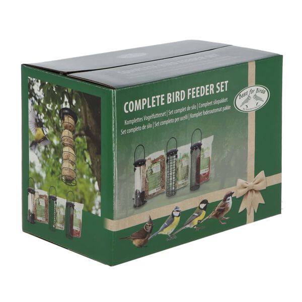 Esschert Design Conjunto completo de comedouros de p&aacute;ssaros S 3 pcs