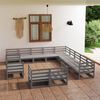 vidaXL 13 pcs conjunto lounge de jardim pinho maci&ccedil;o