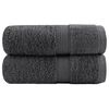 vidaXL Toalhas de rosto premium SOLUND 2 pe&ccedil;as antracite 30x30 cm 600 g/m&sup2;
