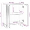 vidaXL Buffet Branco 60 x 33,5 x 75 cm Madeira de manga maci&ccedil;a