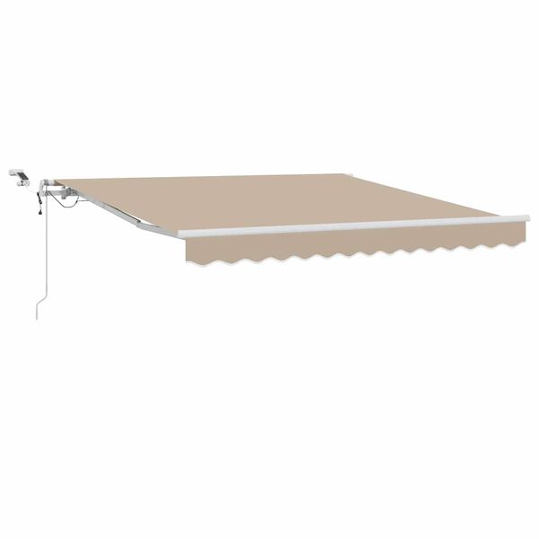 vidaXL Toldo Retr&aacute;til Bege 300 x 250 cm Poli&eacute;ster e Metal