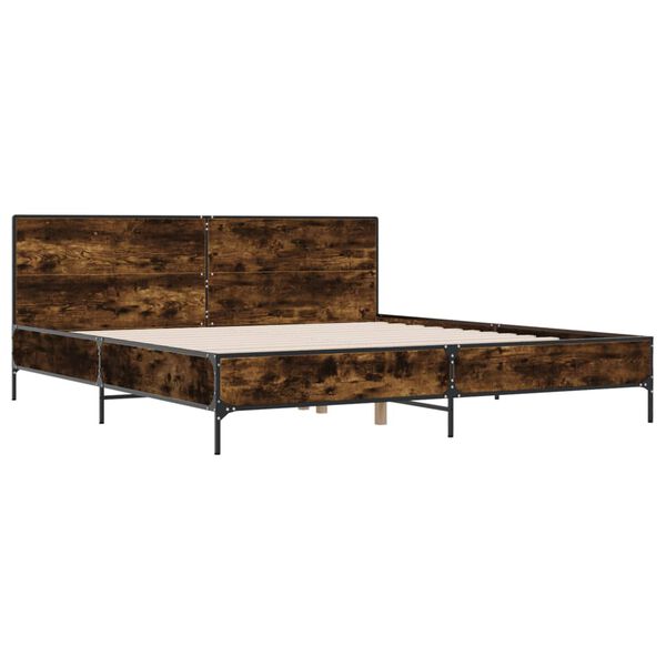 vidaXL Estrutura de cama 180x200 cm derivados madeira/metal
