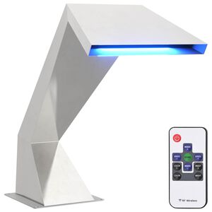 vidaXL Cachoeira de Piscina com LEDs RGB A&ccedil;o inoxid&aacute;vel Prateado