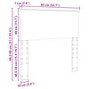 vidaXL Cabeceira com cabeceira Branco 80 cm Madeira processada