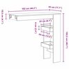 vidaXL Mesa de Bar de Parede Carvalho Preto 102 x 45 x 103,5 cm
