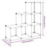 vidaXL Cubos de arruma&ccedil;&atilde;o com 6 compartimentos branco