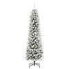 vidaXL &Aacute;rvore de Natal Artificial Branco 210 cm PVC, Metal e Pl&aacute;stico
