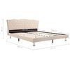 vidaXL Cama com colch&atilde;o espuma de mem&oacute;ria 160x200cm tecido bege