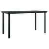 vidaXL 7 pcs conjunto de jantar para jardim preto
