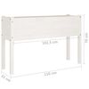 vidaXL Vasos/floreiras de jardim 2pcs 110x31x70 cm pinho maciço branco