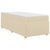 vidaXL Estrutura da Cama com colch&atilde;o Creme 80 x 200 cm tecido