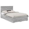 vidaXL Estrutura da Cama com gaveta Cinza Sonoma 120 x 200 cm