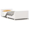 vidaXL Cama sem colch&atilde;o 100x200 cm madeira de pinho maci&ccedil;a branco