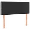 vidaXL Cabeceira de cama couro artificial 80x5x78/88 cm preto