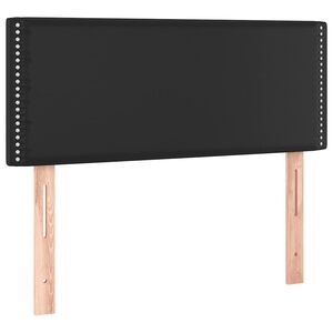 vidaXL Cabeceira de cama couro artificial 80x5x78/88 cm preto