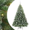 vidaXL &Aacute;rvore de Natal Artificial com 300 LEDs Verde 180 cm PE e PVC