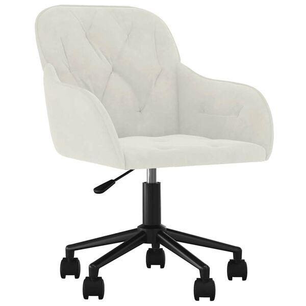 vidaXL Cadeiras de jantar girat&oacute;rias 2 pcs veludo cor creme