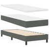 vidaXL Cama Box com colch&atilde;o Cinza Escuro 200 x 80 cm Poli&eacute;ster