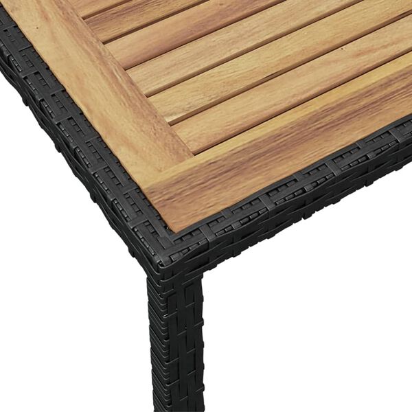 vidaXL Mesa jardim 123x60x74 cm madeira ac&aacute;cia maci&ccedil;a preto e castanho