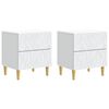 vidaXL Mesa-de-cabeceira 2 pcs Branco 43 x 34,5 x 48 cm