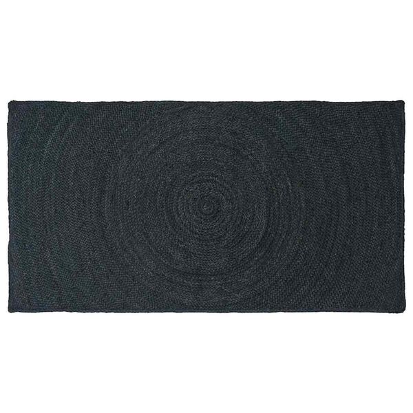 vidaXL Tapetes de &aacute;rea Retangular Cinza Escuro 80 x 150 cm Juta
