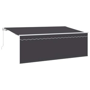 vidaXL Toldo retr&aacute;til Antracite 400 x 200 cm Poli&eacute;ster e Alum&iacute;nio