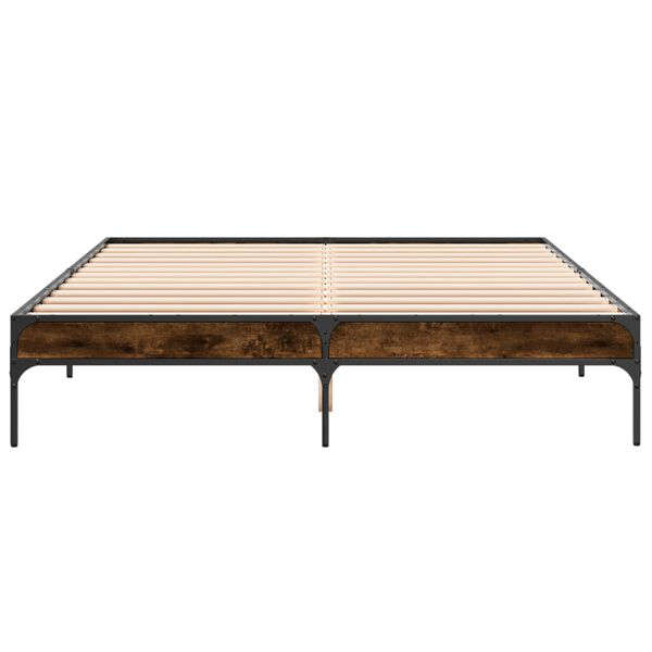 vidaXL Estrutura de cama 150x200 cm derivados madeira/metal