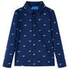 vidaXL Camisa de crian&ccedil;a azul-marinho 92