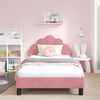 vidaXL Estrutura de Cama Infantil com Cabeceira Rosa 90 x 200 cm