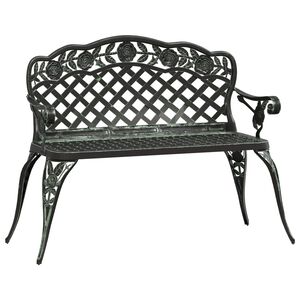 vidaXL Banco de jardim 108 cm alum&iacute;nio fundido verde