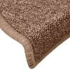 vidaXL Tapetes de escada 15 pe&ccedil;as 65x24x4 cm marrom semicircular grande