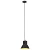vidaXL Candeeiro suspenso redondo 25 W 17 cm E27 preto