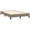 vidaXL Cama boxspring c/ colch&atilde;o 120x190cm tecido castanho-acinzentado