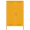vidaXL Aparador alto 68x39x113 cm aço amarelo mostarda