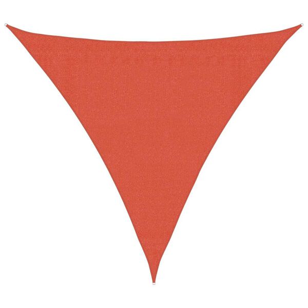 vidaXL Para-sol vela triangular 160 g/m&sup2; 3,6x3,6x3,6 m PEAD terracotta