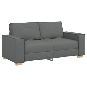 vidaXL Sof&aacute; de 2 lugares cinza escuro 180x78x84 cm tecido
