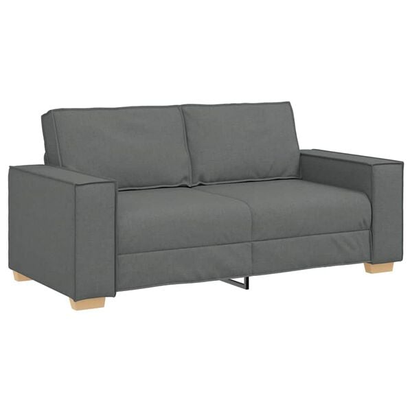 vidaXL Sof&aacute; de 2 lugares cinza escuro 180x78x84 cm tecido