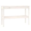 vidaXL Mesa consola 110x40x75 cm pinho maci&ccedil;o branco