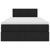 vidaXL Cama com arruma&ccedil;&atilde;o e LED Preto 120 x 200 cm Poli&eacute;ster