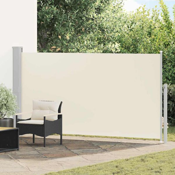 vidaXL Toldo lateral para p&aacute;tio/terra&ccedil;o 160 x 300 cm cor creme