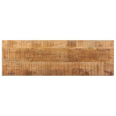 vidaXL Banco 110 cm madeira de mangueira áspera maciça e aço