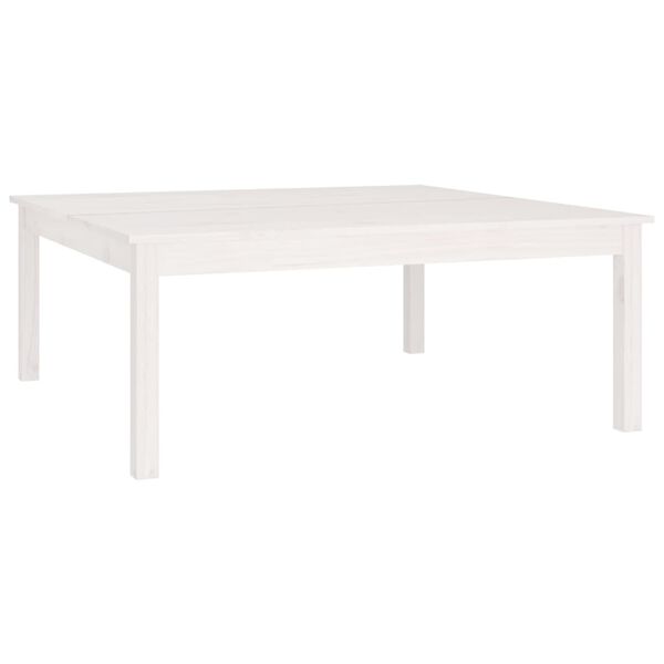 vidaXL Mesa de centro 100x100x40 cm pinho maci&ccedil;o branco