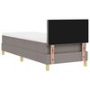 vidaXL Cama Box Spring LED Cinzento-acastanhado 80 x 200 cm tecido