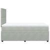 vidaXL Cama boxspring c/ colch&atilde;o 120x200 cm veludo cinzento-claro
